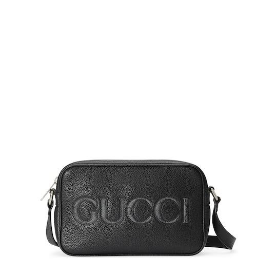 Gucci mini shoulder bag in black leather by GUCCI