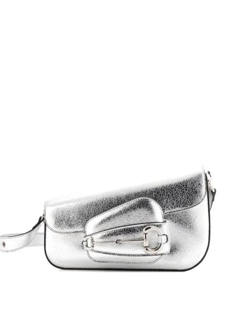 Horsebit 1955 Asymmetric Leather Small shoulder bag by GUCCI 