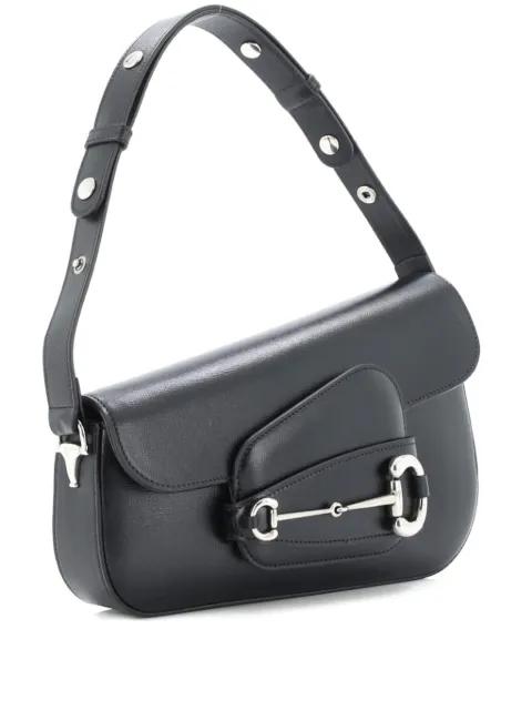 Horsebit 1955 Asymmetric Leather Small shoulder bag by GUCCI 