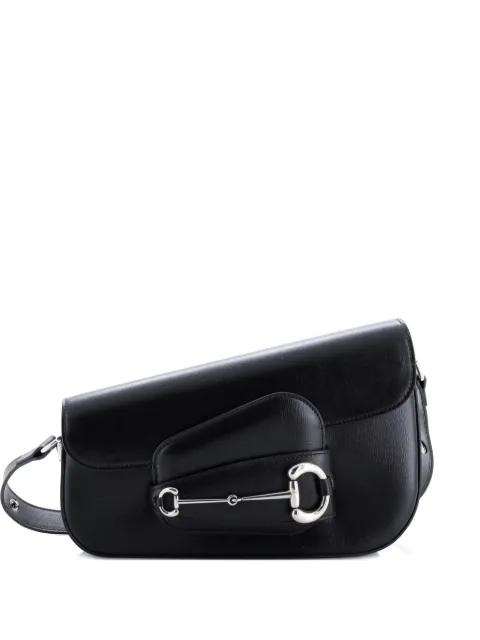 Horsebit 1955 Asymmetric Leather Small shoulder bag by GUCCI 