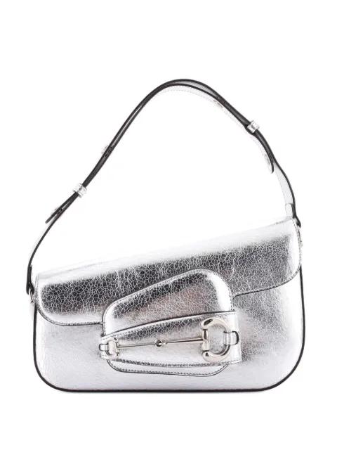 Horsebit 1955 Asymmetric Leather Small shoulder bag by GUCCI 
