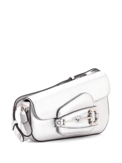 Horsebit 1955 Asymmetric Leather Small shoulder bag by GUCCI 