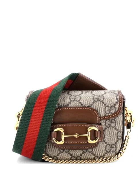 Horsebit 1955 Flap Wallet with Strap GG Coated Canvas crossbody bag by GUCCI 