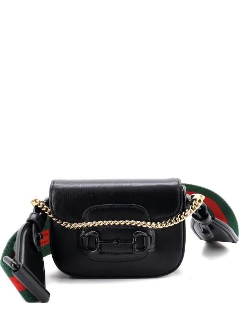 Horsebit 1955 Flap Wallet with Strap Leather crossbody bag by GUCCI 
