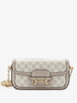 Horsebit 1955 Shoulder Bag GG Coated Canvas with Leather East West crossbody bag by GUCCI Horsebit 1955 Shoulder Bag GG Coated Canvas with Leather East West crossbody bag by GUCCI