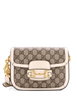 Horsebit 1955 Shoulder Bag GG Coated Canvas with Leather Mini crossbody bag by GUCCI Horsebit 1955 Shoulder Bag GG Coated Canvas with Leather Mini crossbody bag by GUCCI