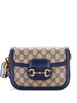 Horsebit 1955 Shoulder Bag GG Coated Canvas with Leather Mini crossbody bag by GUCCI Horsebit 1955 Shoulder Bag GG Coated Canvas with Leather Mini crossbody bag by GUCCI