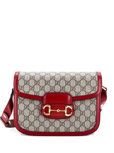 Horsebit 1955 Shoulder Bag GG Coated Canvas with Leather Small crossbody bag by GUCCI 