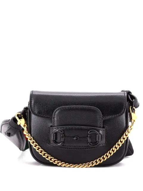 Horsebit 1955 Shoulder Bag Leather Super Mini crossbody bag by GUCCI Horsebit 1955 Shoulder Bag Leather Super Mini crossbody bag by GUCCI