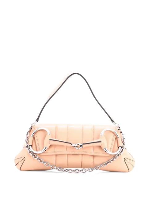 Horsebit Chain Shoulder Bag Vertical Quilted Leather Medium clutch bag by GUCCI 