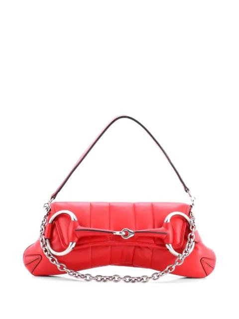 Horsebit Chain Vertical Quilted Leather Large shoulder bag by GUCCI 
