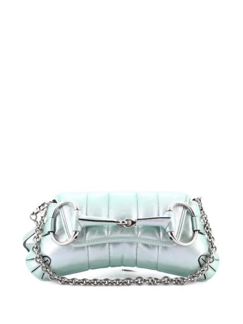 Horsebit Chain Vertical Quilted Leather Small shoulder bag by GUCCI 