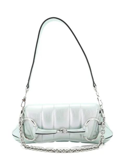 Horsebit Chain Vertical Quilted Leather Small shoulder bag by GUCCI 