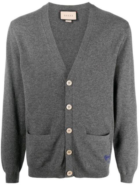 Horsebit-detail cashmere cardigan by GUCCI