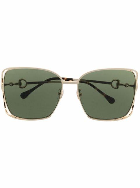 Horsebit-detail sunglasses by GUCCI