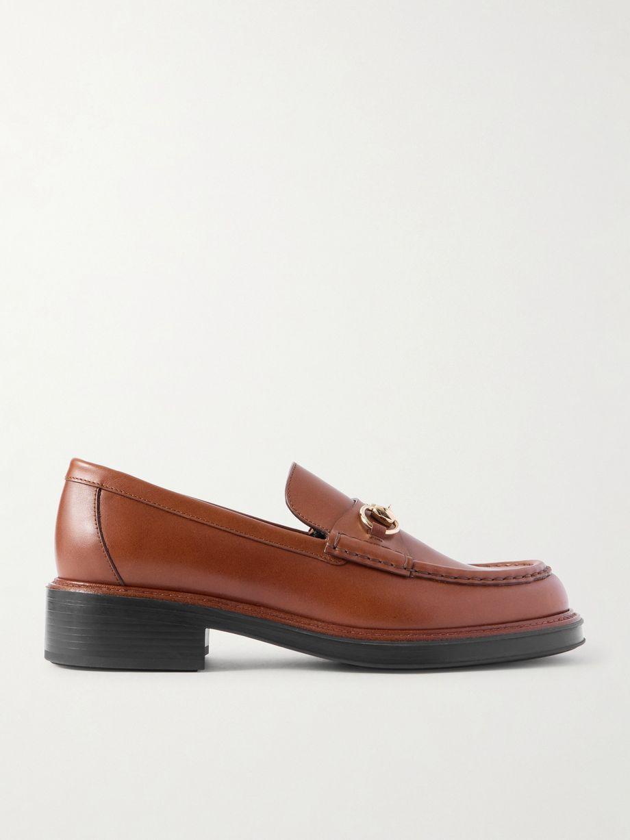 Horsebit-detailed leather loafers by GUCCI