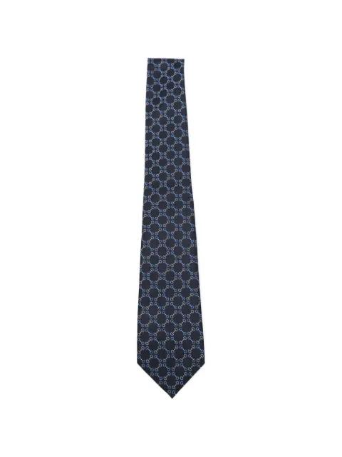 Horsebit-pattern tie by GUCCI