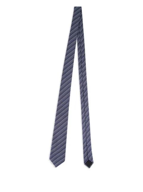 Horsebit silk jacquard tie by GUCCI