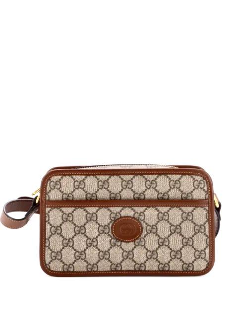 Interlocking G Patch Camera Bag GG Coated Canvas Mini crossbody bag by GUCCI 