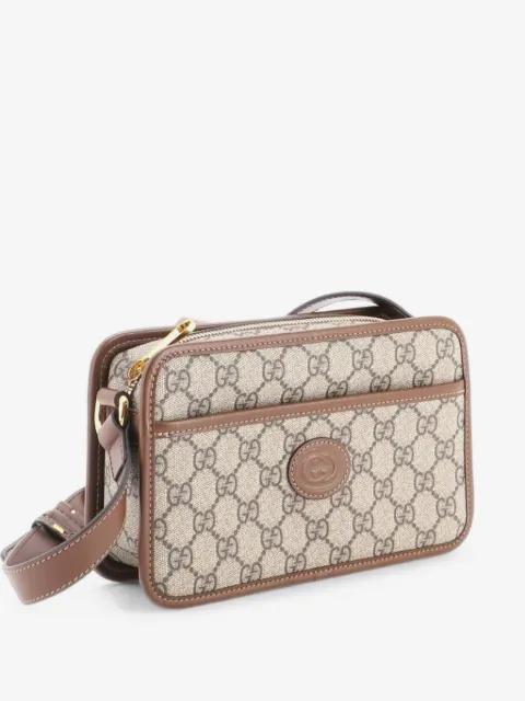 Interlocking G Patch Camera Bag GG Coated Canvas Mini crossbody bag by GUCCI 