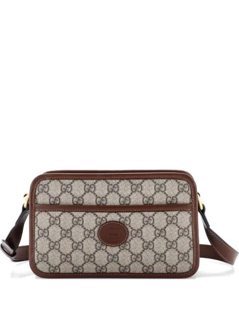 Interlocking G Patch Camera Bag GG Coated Canvas Mini crossbody bag by GUCCI 