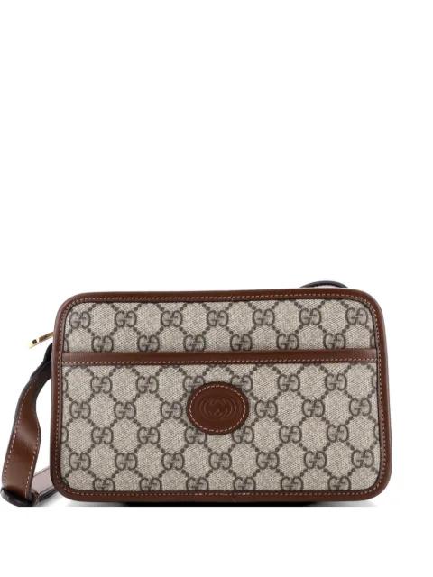 Interlocking G Patch Camera Bag GG Coated Canvas Mini crossbody bag by GUCCI 