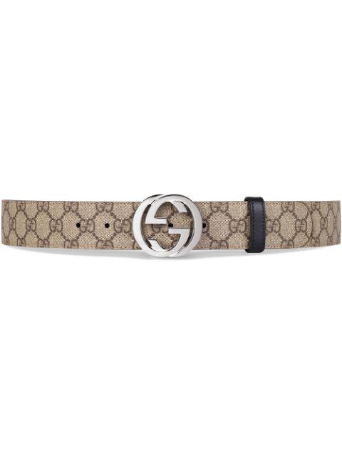 Interlocking G-buckle reversible belt by GUCCI