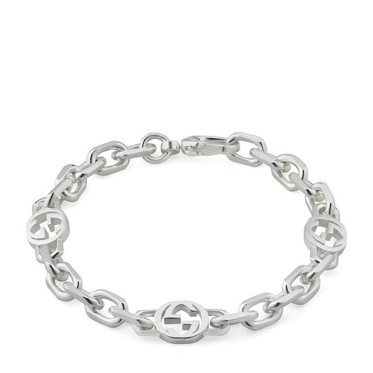 Interlocking G chain bracelet in 925 sterling silver by GUCCI