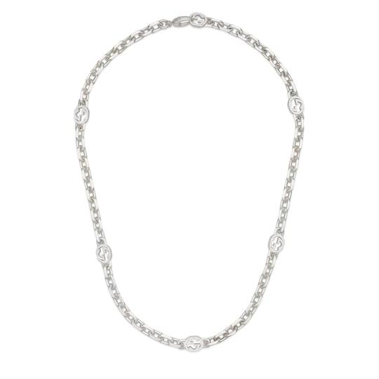 Interlocking G chain necklace in 925 sterling silver by GUCCI