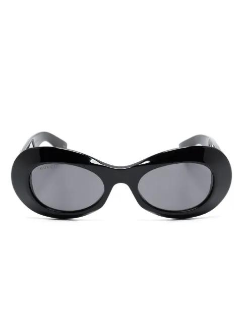 Interlocking G oval-frame sunglasses by GUCCI