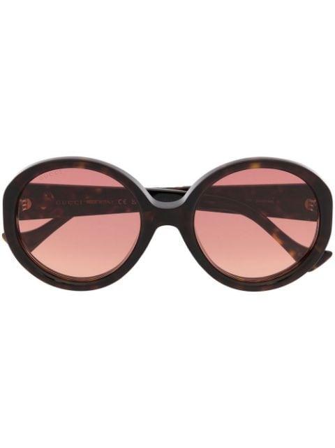 Interlocking G round-frame sunglasses by GUCCI