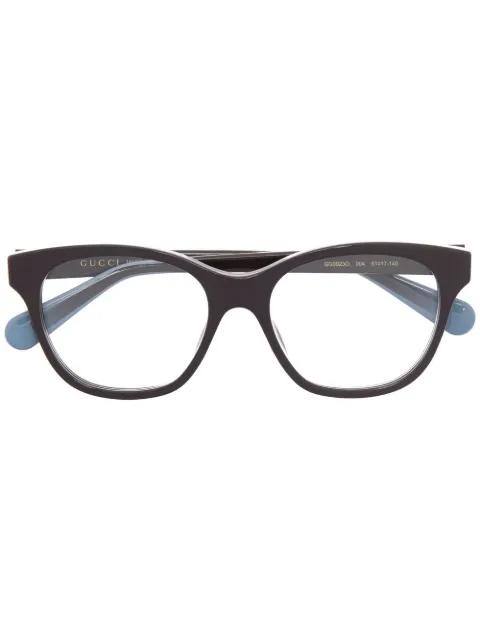 Interlocking G soft-square frame glasses by GUCCI