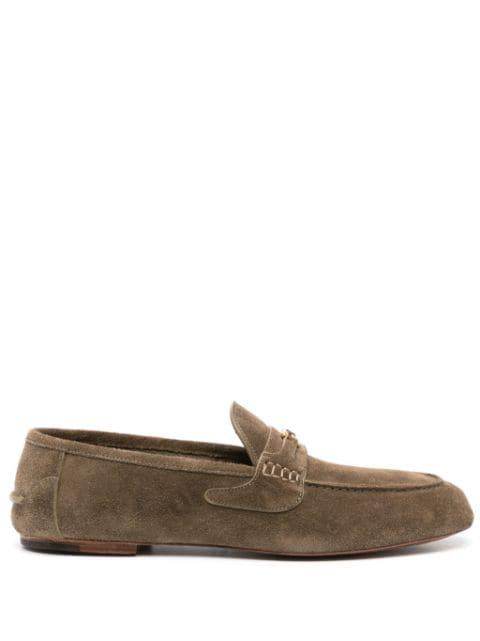 Interlocking G suede loafers by GUCCI