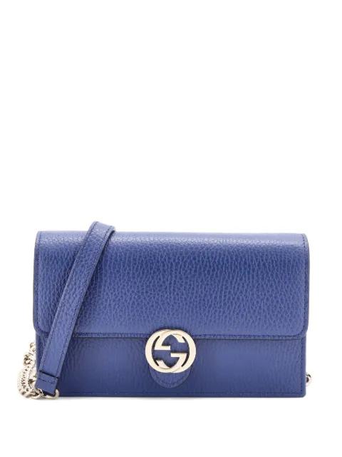 Interlocking Wallet on Chain Leather crossbody bag by GUCCI Interlocking Wallet on Chain Leather crossbody bag by GUCCI