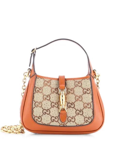 Jackie 1961 Chain Crystal Embellished GG Canvas Mini hobo bag by GUCCI 