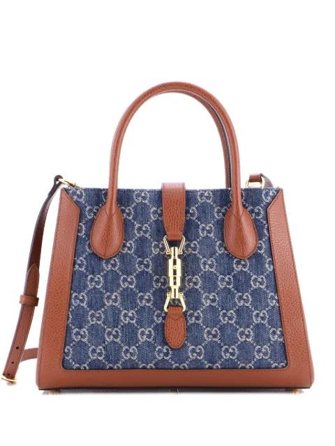 Jackie 1961 GG Denim and Leather Medium tote bag by GUCCI Jackie 1961 GG Denim and Leather Medium tote bag by GUCCI