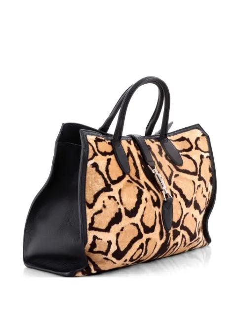 Jackie Soft Printed Calf Hair Large tote bag by GUCCI 