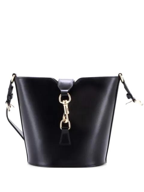 Jackie Web Leather bucket bag by GUCCI 