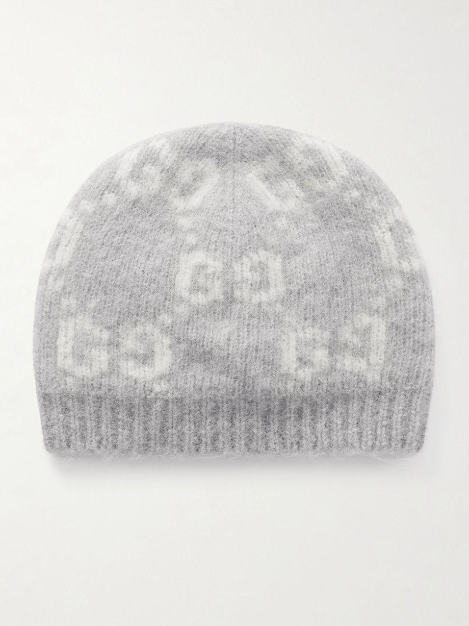 Jacquard-knit alpaca-blend beanie by GUCCI