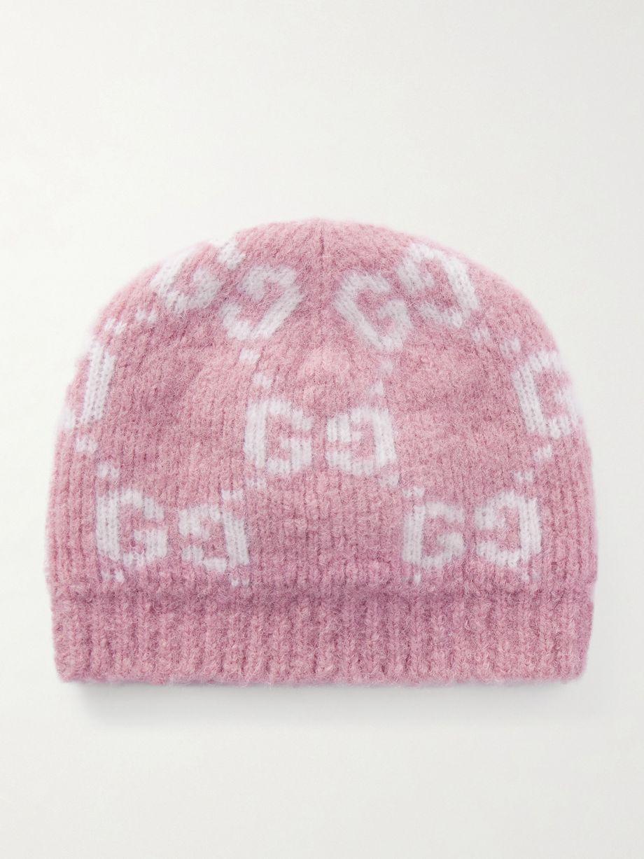 Jacquard-knit alpaca-blend beanie by GUCCI