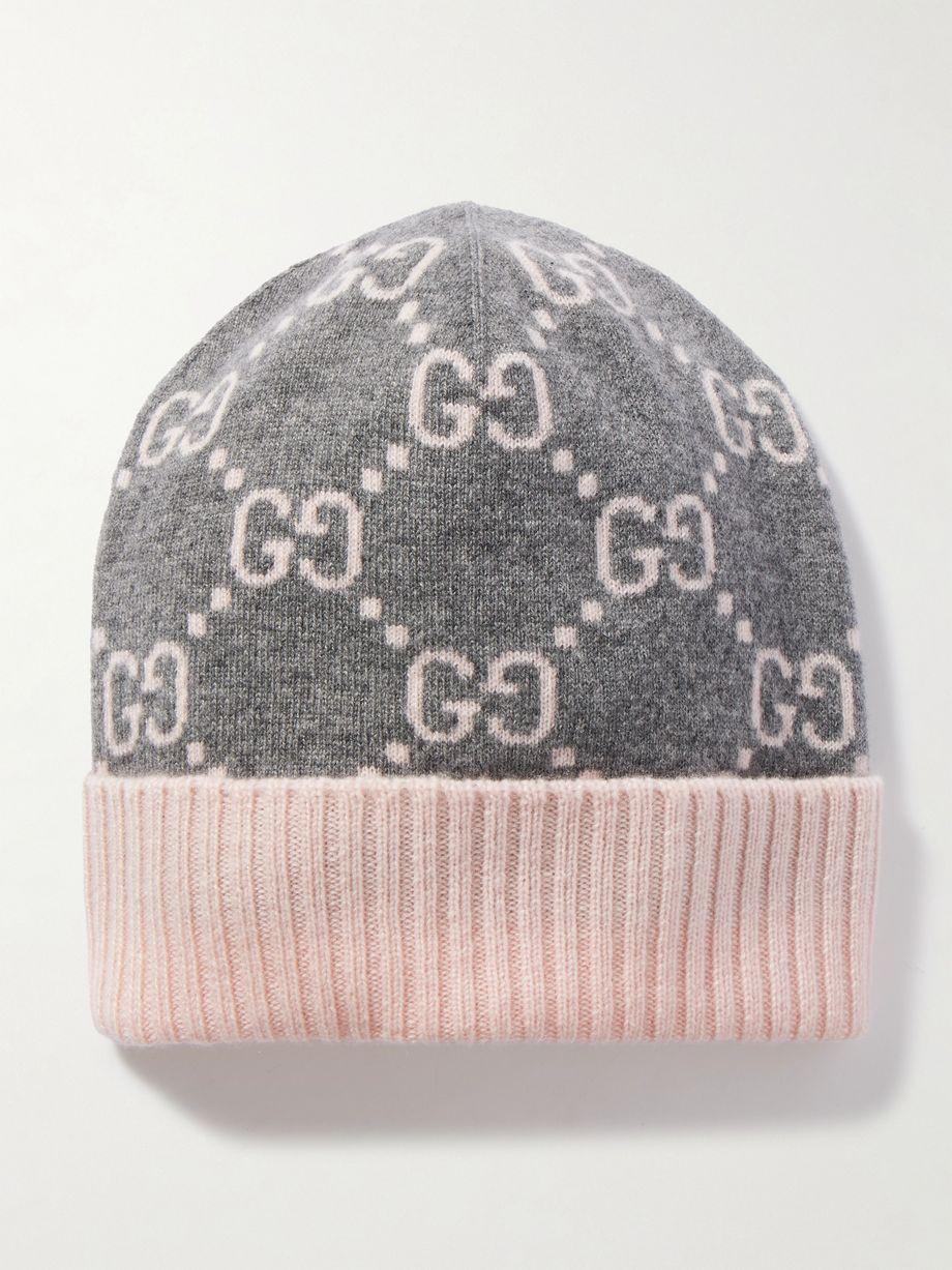 Jacquard-knit cashmere beanie by GUCCI