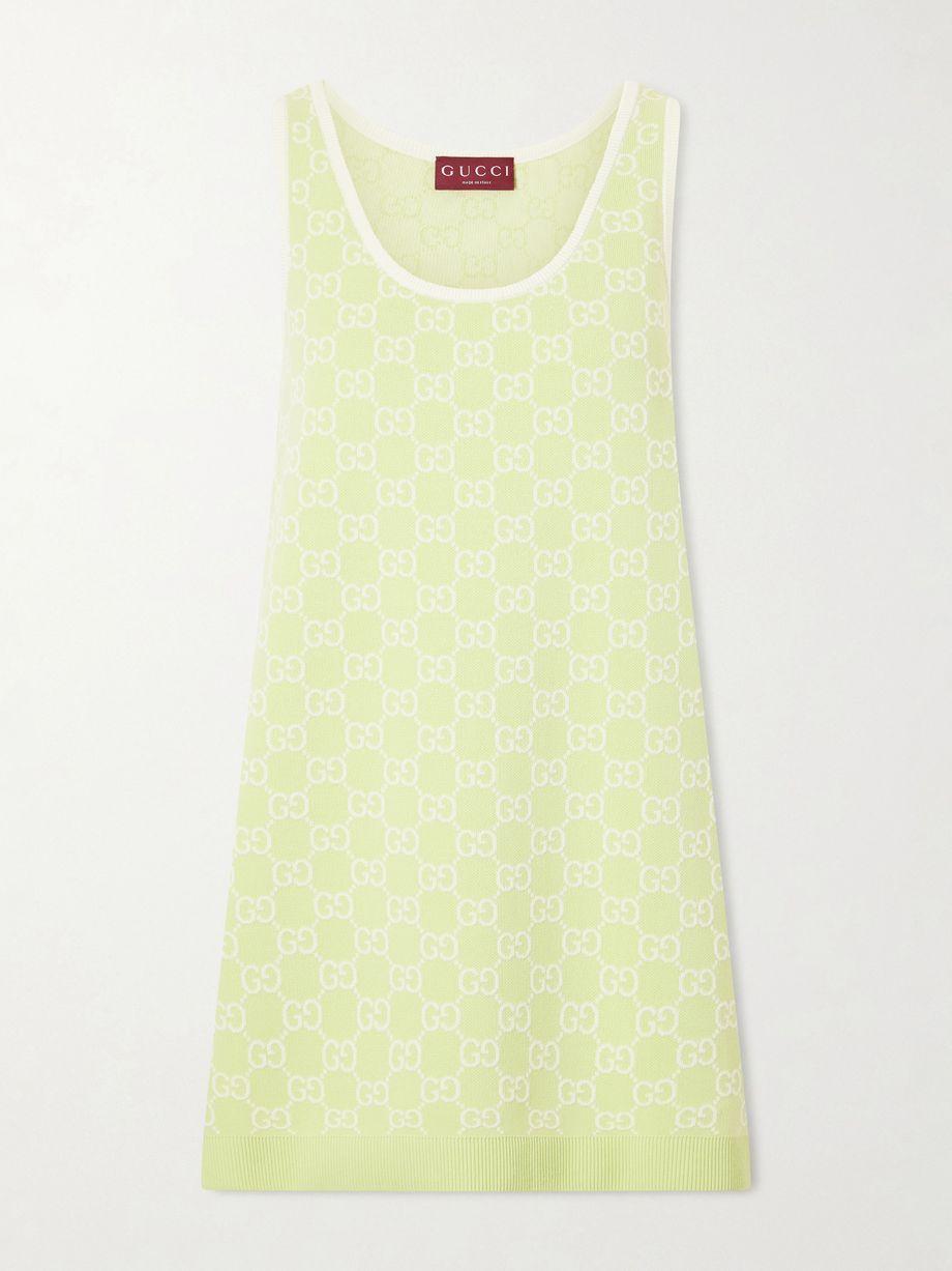 Jacquard-knit cotton mini dress by GUCCI
