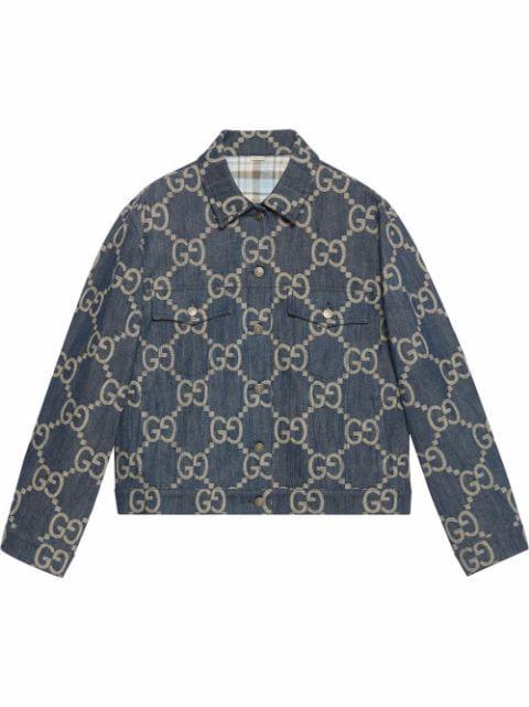 Jumbo GG denim jacket by GUCCI