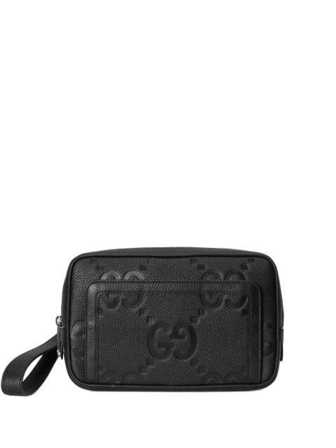 Jumbo GG leather pouch by GUCCI