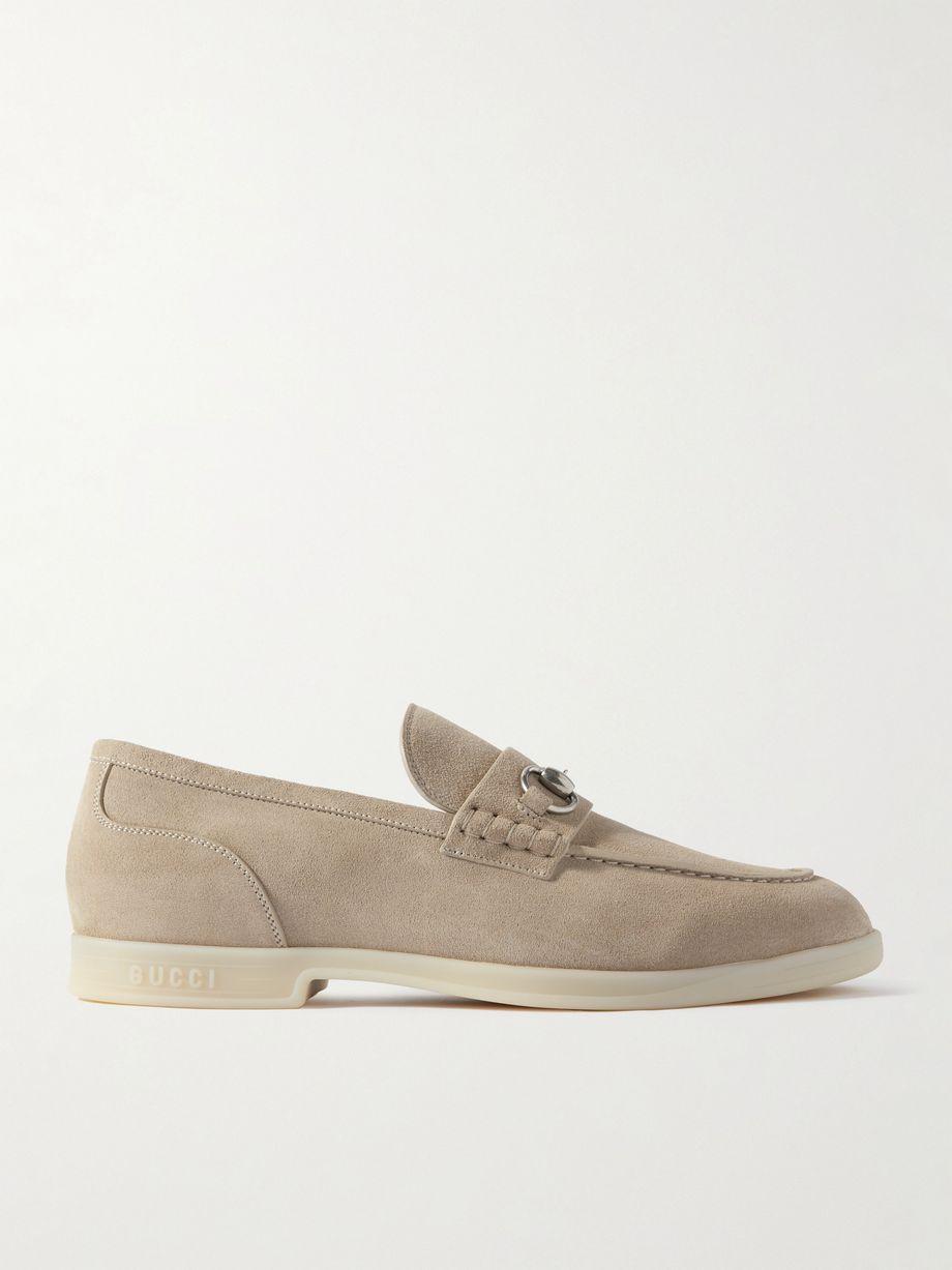 Konrad Horsebit Suede Loafers by GUCCI