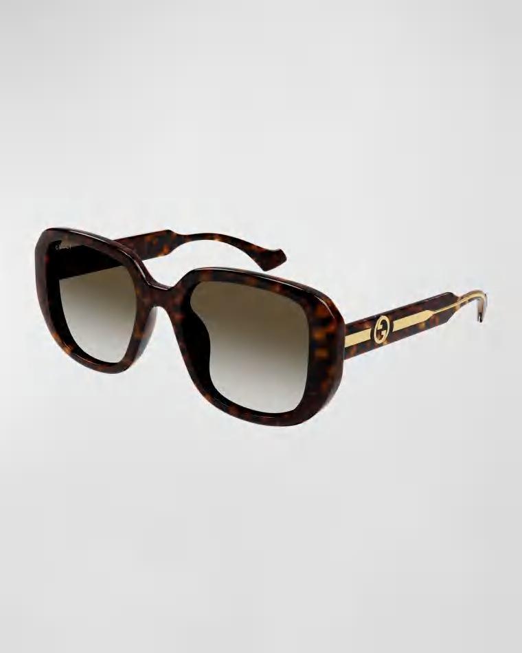 La Piscine Plastic Square Sunglasses by GUCCI