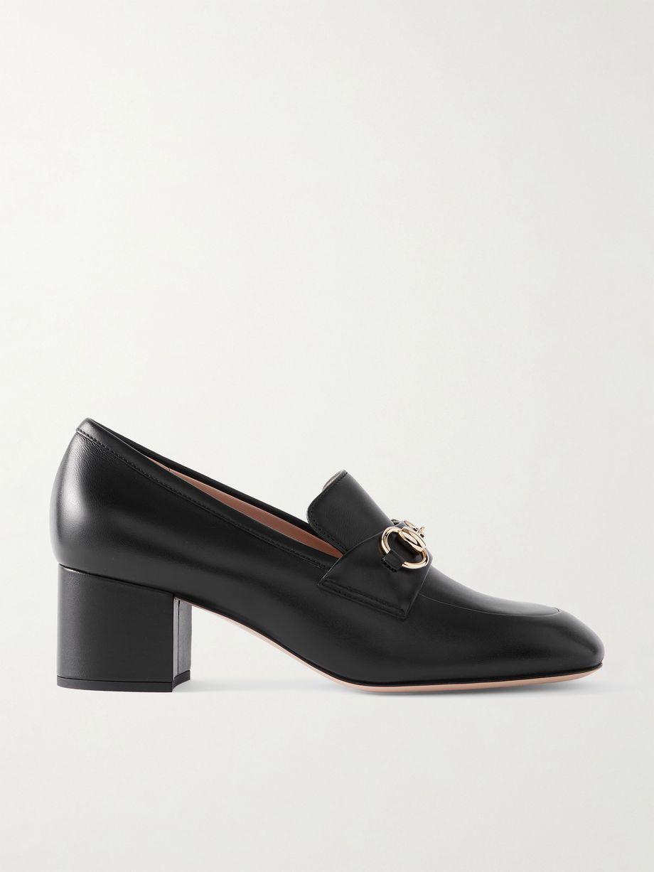 Lady horsebit-detailed leather pumps by GUCCI