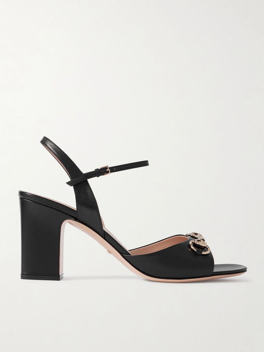 Lady horsebit-detailed leather sandals by GUCCI