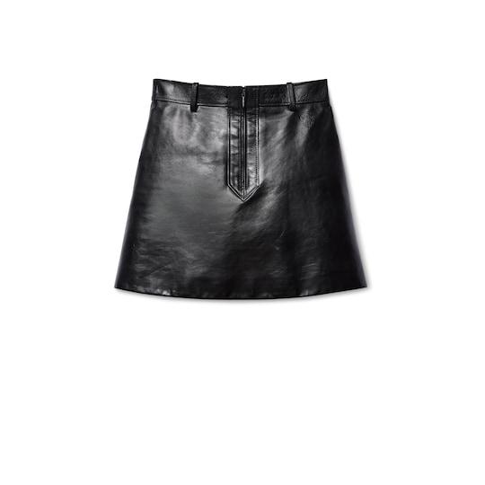 Leather mini skirt by GUCCI