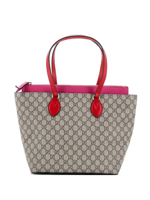 Linea A Zip GG Coated Canvas and Leather Medium tote bag by GUCCI 